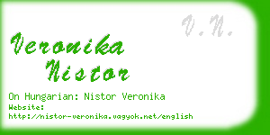 veronika nistor business card